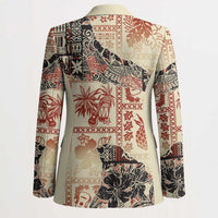 Hawaii Beige Version Blazer Aloha Tribal Pattern - Polynesian Pride