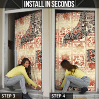 Hawaii Beige Version Door Cover Aloha Tribal Pattern LT9 - Polynesian Pride