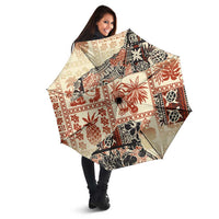 Hawaii Beige Version Umbrella Aloha Tribal Pattern LT9 - Polynesian Pride