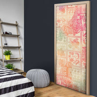 Hawaii Sweat Pink Ombre Door Cover Aloha Tribal Pattern LT9 - Polynesian Pride
