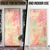 Hawaii Sweat Pink Ombre Door Cover Aloha Tribal Pattern LT9 - Polynesian Pride