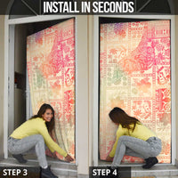 Hawaii Sweat Pink Ombre Door Cover Aloha Tribal Pattern LT9 - Polynesian Pride