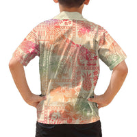 Hawaii Hawaiian Shirt Aloha Tribal Pattern Sweat Pink Ombre LT9 - Polynesian Pride