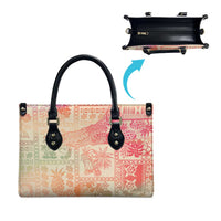 Hawaii Sweat Pink Ombre Leather Bag Aloha Tribal Pattern LT9 - Polynesian Pride