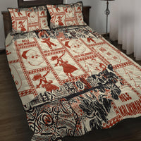 Aloha Hawaii Christmas Quilt Bed Set Mele Kalikimaka Tapa Tribal Retro Style LT9 - Polynesian Pride