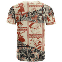 Aloha Hawaii Christmas T Shirt Mele Kalikimaka Tapa Tribal Retro Style LT9 - Polynesian Pride