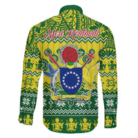 Cook Islands Christmas Family Matching Tank Maxi Dress and Hawaiian Shirt Santa Beach Meri Kiritimiti LT9 - Polynesian Pride