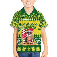 Cook Islands Christmas Hawaiian Shirt Santa Beach Meri Kiritimiti LT9 - Polynesian Pride