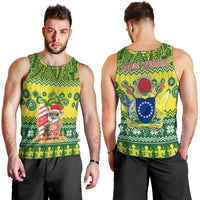 Cook Islands Christmas Men Tank Top Santa Beach Meri Kiritimiti LT9 - Polynesian Pride