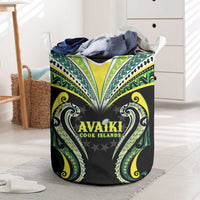 Rugby Cook Islands Avaiki Laundry Basket Black Kuki Airani Tribal Maori Inspired LT9 Black - Polynesian Pride