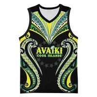 Custom Rugby Cook Islands Avaiki Basketball Jersey Black Kuki Airani Tribal Maori Inspired LT9 Unisex Black - Polynesian Pride