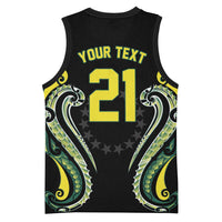 Custom Rugby Cook Islands Avaiki Basketball Jersey Black Kuki Airani Tribal Maori Inspired LT9 - Polynesian Pride