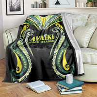Rugby Cook Islands Avaiki Blanket Black Kuki Airani Tribal Maori Inspired LT9 Black - Polynesian Pride