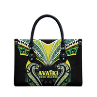 Rugby Cook Islands Avaiki Leather Bag Black Kuki Airani Tribal Maori Inspired LT9 - Polynesian Pride