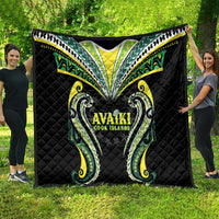 Rugby Cook Islands Avaiki Quilt Black Kuki Airani Tribal Maori Inspired LT9 - Polynesian Pride