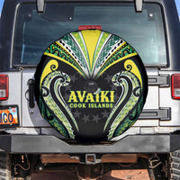 Rugby Cook Islands Avaiki Spare Tire Cover Black Kuki Airani Tribal Maori Inspired LT9 Black - Polynesian Pride