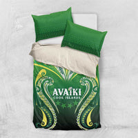 Rugby Cook Islands Avaiki Bedding Set Green Kuki Airani Tribal Maori Inspired LT9 US Twin 172cm x 218cm Green - Polynesian Pride
