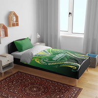 Rugby Cook Islands Avaiki Bedding Set Green Kuki Airani Tribal Maori Inspired LT9 - Polynesian Pride