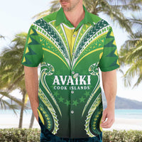 Custom Rugby Cook Islands Avaiki Hawaiian Shirt Green Kuki Airani Tribal Maori Inspired LT9 - Polynesian Pride