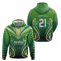 Custom Rugby Cook Islands Avaiki Hoodie Green Kuki Airani Tribal Maori Inspired LT9 - Polynesian Pride