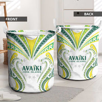 Rugby Cook Islands Avaiki Laundry Basket White Kuki Airani Tribal Maori Inspired LT9 - Polynesian Pride
