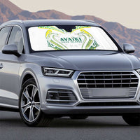 Rugby Cook Islands Avaiki Auto Sun Shade White Kuki Airani Tribal Maori Inspired LT9 - Polynesian Pride