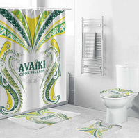Rugby Cook Islands Avaiki Bathroom Set White Kuki Airani Tribal Maori Inspired LT9 Bathroom Set (4 pcs) White - Polynesian Pride