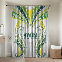 Rugby Cook Islands Avaiki Bathroom Set White Kuki Airani Tribal Maori Inspired LT9 Shower Curtain Only White - Polynesian Pride