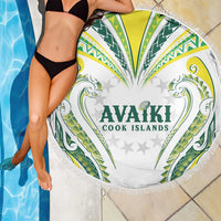 Rugby Cook Islands Avaiki Beach Blanket White Kuki Airani Tribal Maori Inspired LT9 - Polynesian Pride