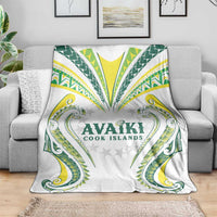 Rugby Cook Islands Avaiki Blanket White Kuki Airani Tribal Maori Inspired LT9 - Polynesian Pride