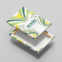 Rugby Cook Islands Avaiki Canvas Wall Art White Kuki Airani Tribal Maori Inspired LT9 - Polynesian Pride