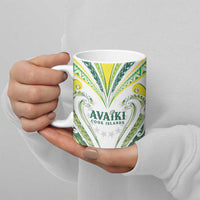 Custom Rugby Cook Islands Avaiki Ceramic Mug White Kuki Airani Tribal Maori Inspired LT9 - Polynesian Pride