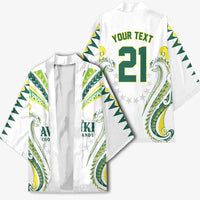 Custom Rugby Cook Islands Avaiki Kimono White Kuki Airani Tribal Maori Inspired LT9 - Polynesian Pride