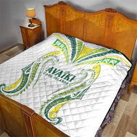 Rugby Cook Islands Avaiki Quilt White Kuki Airani Tribal Maori Inspired LT9 - Polynesian Pride