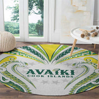 Rugby Cook Islands Avaiki Round Carpet White Kuki Airani Tribal Maori Inspired LT9 - Polynesian Pride
