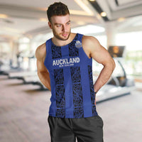 Custom Oceania Football NZ Auckland Men Tank Top Maori Tribal Pattern