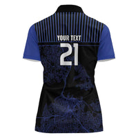 Custom Oceania Football NZ Auckland Women Polo Shirt Minimal City Map Style LT9 - Polynesian Pride