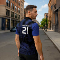 Custom Oceania Football NZ Auckland Zipper Polo Shirt Minimal City Map Style