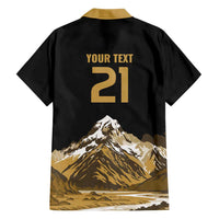 Custom Oceania Football NZ South Island Hawaiian Shirt Minimal Mount Cook Silhouette LT9 - Polynesian Pride