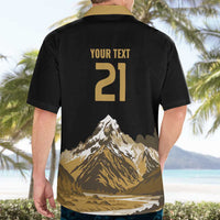 Custom Oceania Football NZ South Island Hawaiian Shirt Minimal Mount Cook Silhouette LT9 - Polynesian Pride