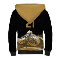 Custom Oceania Football NZ South Island Sherpa Hoodie Minimal Mount Cook Silhouette