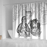 Aroha Maori Language Shower Curtain Te Reo Maori Inspired Art