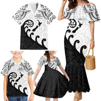 Kia Haka Maori language Family Matching Mermaid Dress and Hawaiian Shirt Te Reo Maori Inspired Art