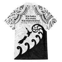 Kia Haka Maori language Family Matching Short Sleeve Bodycon Dress and Hawaiian Shirt Te Reo Maori Inspired Art