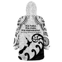 Kia Haka Maori language Wearable Blanket Hoodie Te Reo Maori Inspired Art