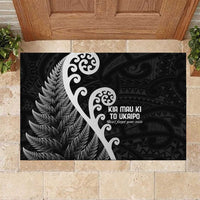 Kia Mau Ki To Ukaipo Rubber Doormat Te Reo Maori Koru Fern Art