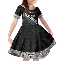 Kia Ora Maori Language Family Matching Off Shoulder Maxi Dress and Hawaiian Shirt Te Reo Maori Koru Fern Art