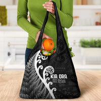 Kia Ora Maori Language Grocery Bag Te Reo Maori Koru Fern Art