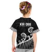 Kia Ora Maori Language Kid T Shirt Te Reo Maori Koru Fern Art LT9 - Polynesian Pride