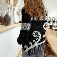 Kia Ora Maori Language Women Casual Shirt Te Reo Maori Koru Fern Art